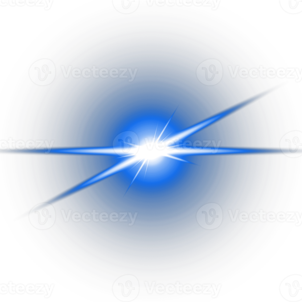 blauwe lensflare png