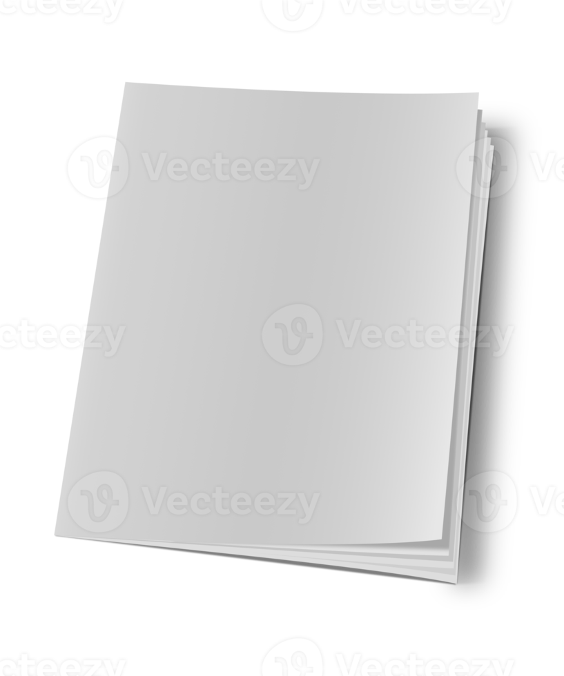 Blank white book png
