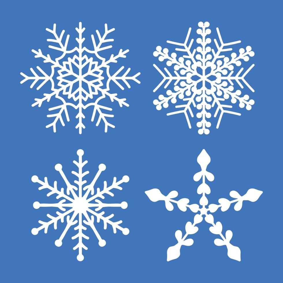 laser cut christmas snow flakes vector set
