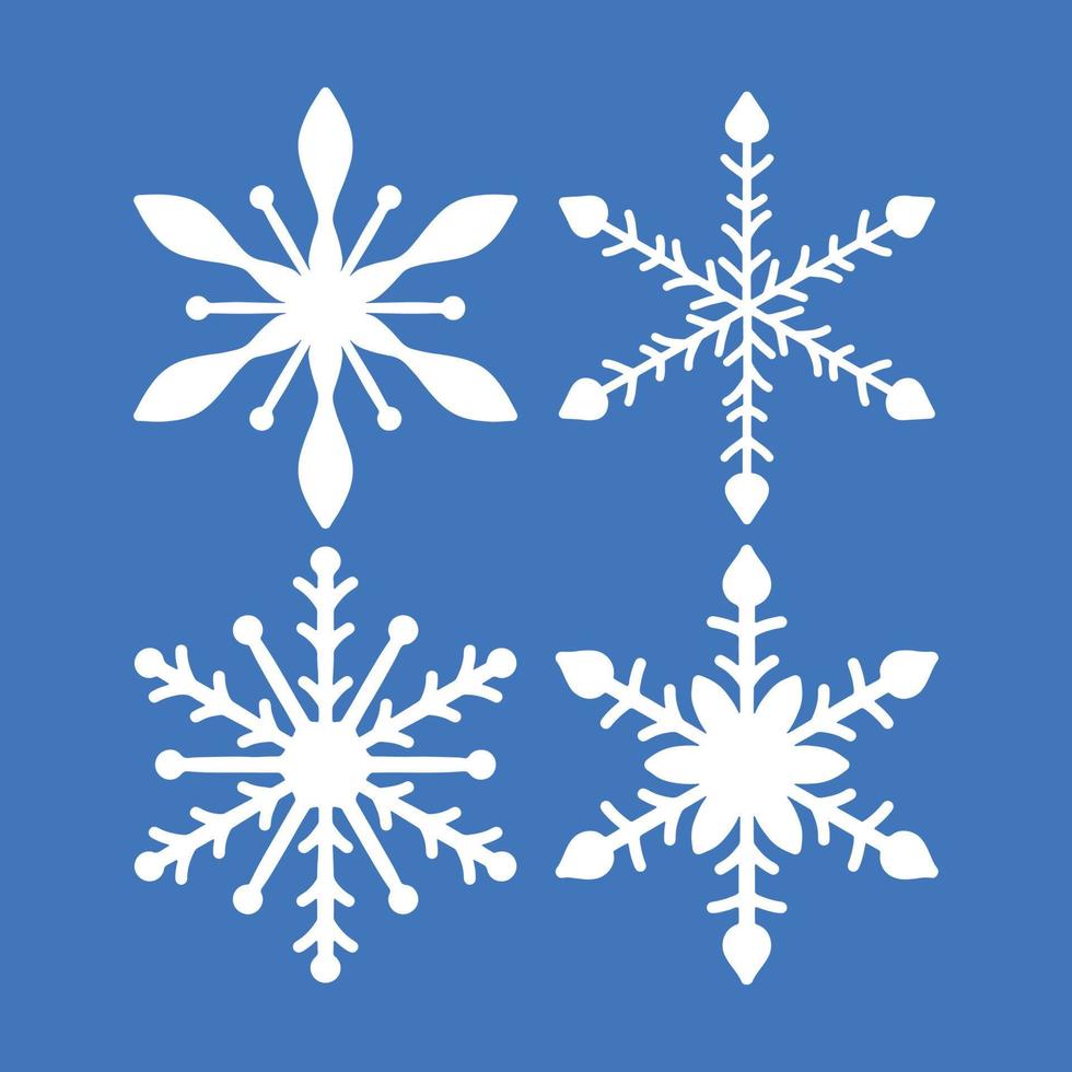 laser cut christmas snow flakes vector set