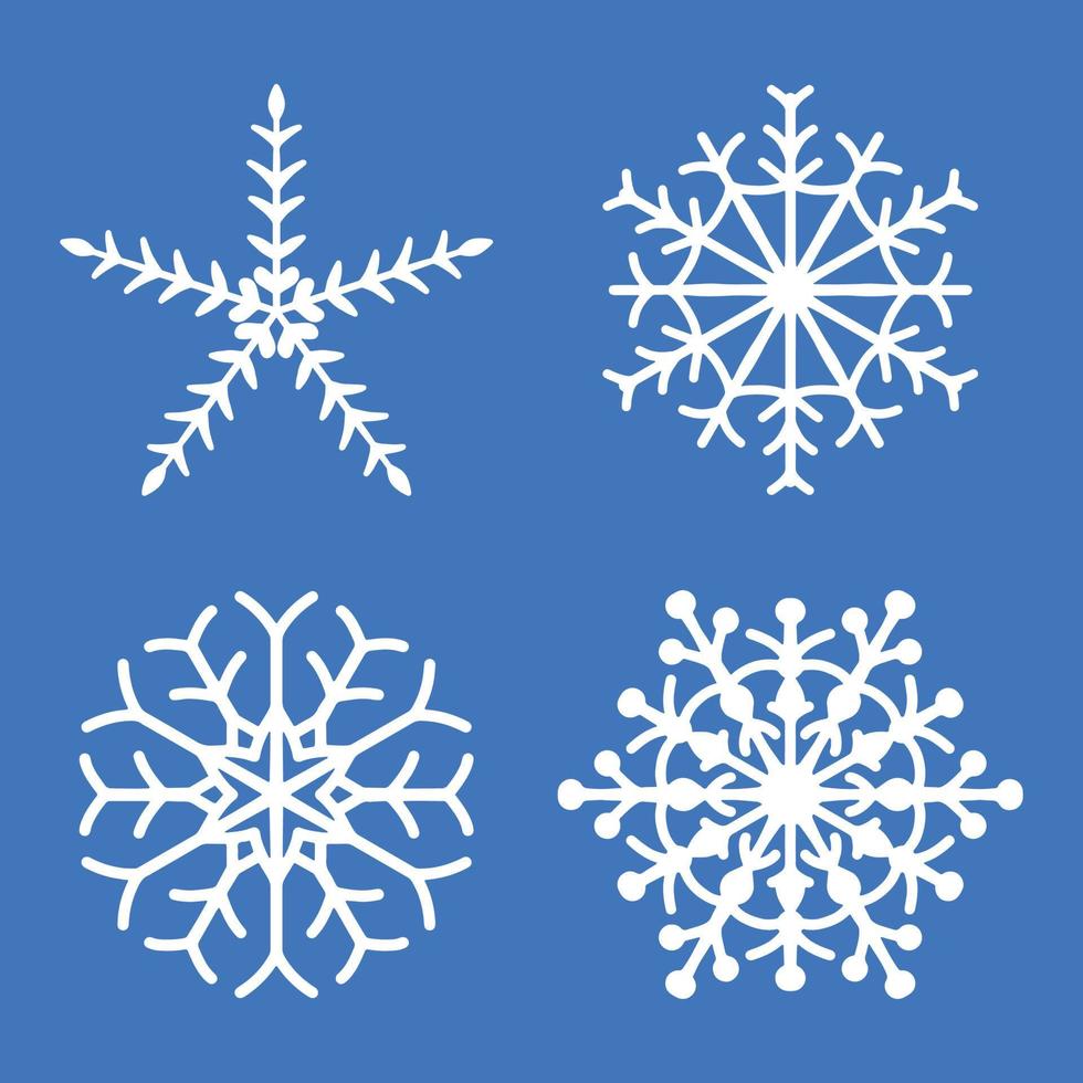 laser cut christmas snow flakes vector set