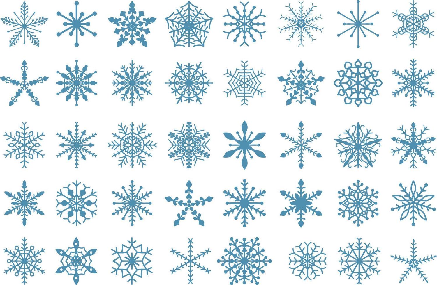 conjunto de vectores de copos de nieve de navidad cortados por láser