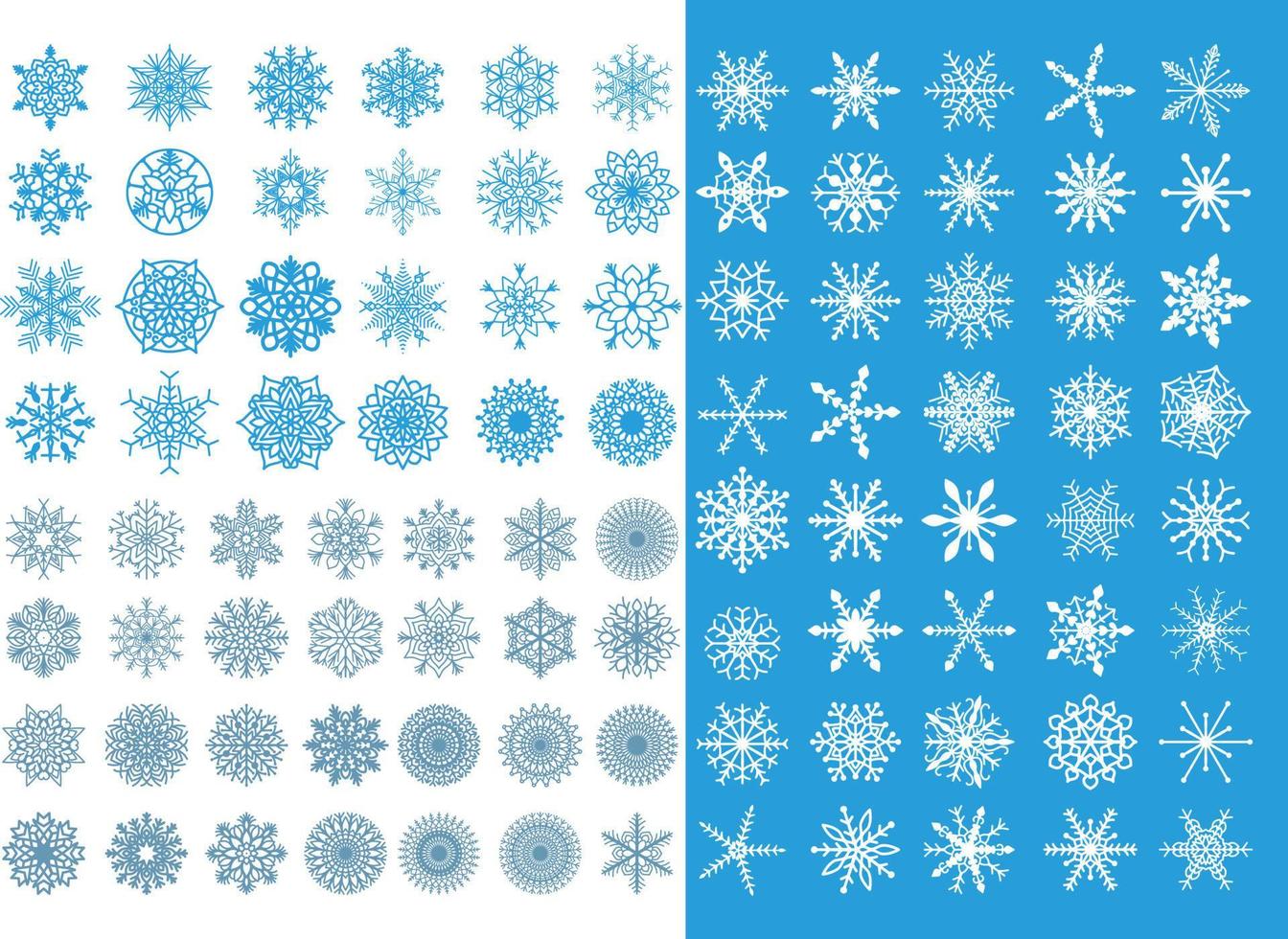 laser cut christmas snow flakes vector set