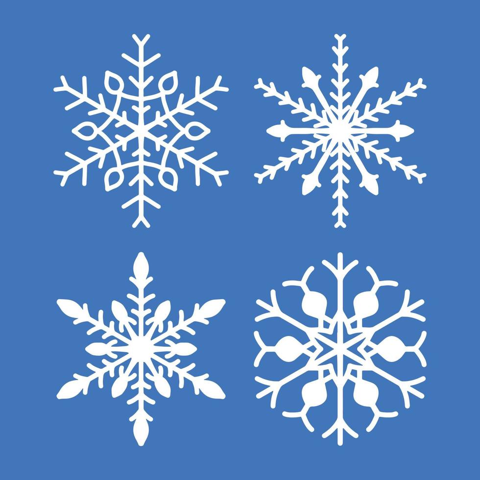 laser cut christmas snow flakes vector set