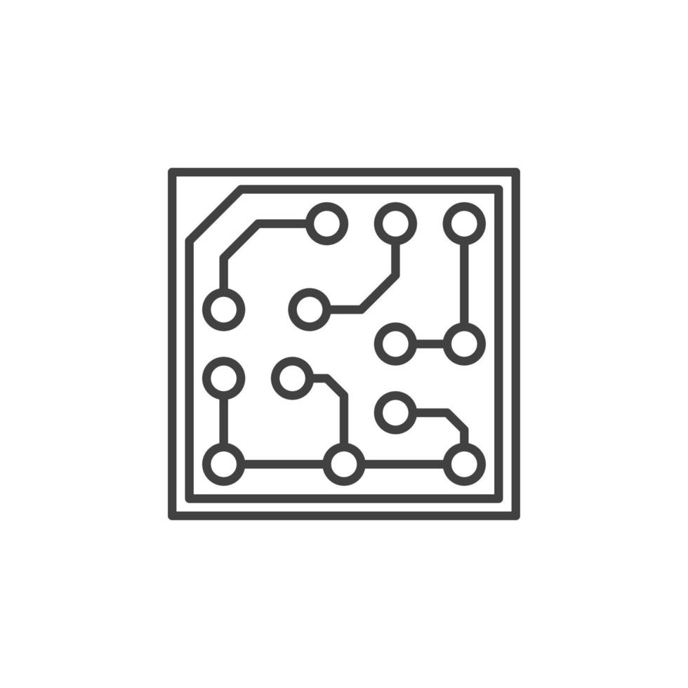 Circuit Board vector outline Technology concept icon