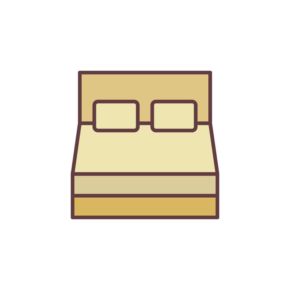 Double Bed vector concept colored creative icon