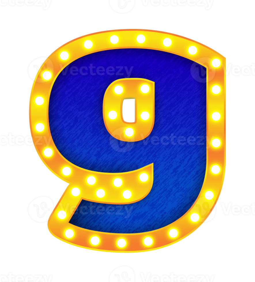 g retro kino glühbirne zeichen alphabet png