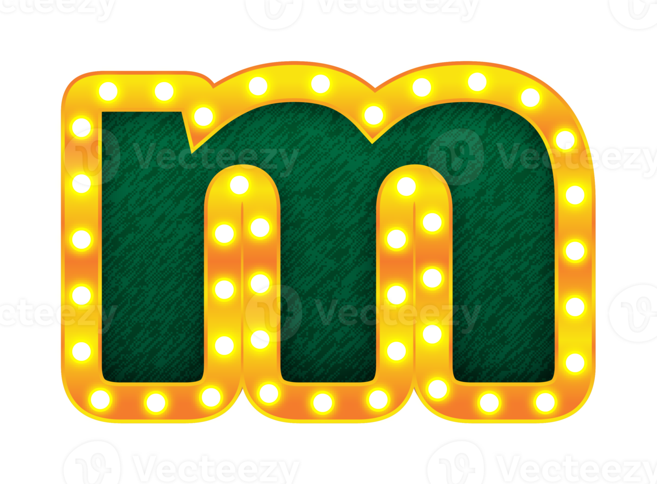 m retro cinema light bulb sign alphabet png