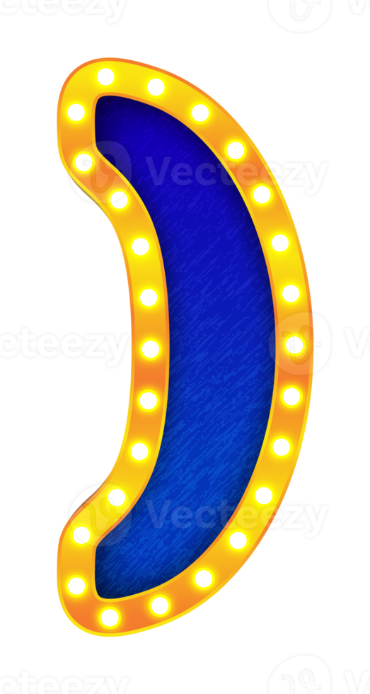 parentheses retro cinema light bulb sign alphabet png