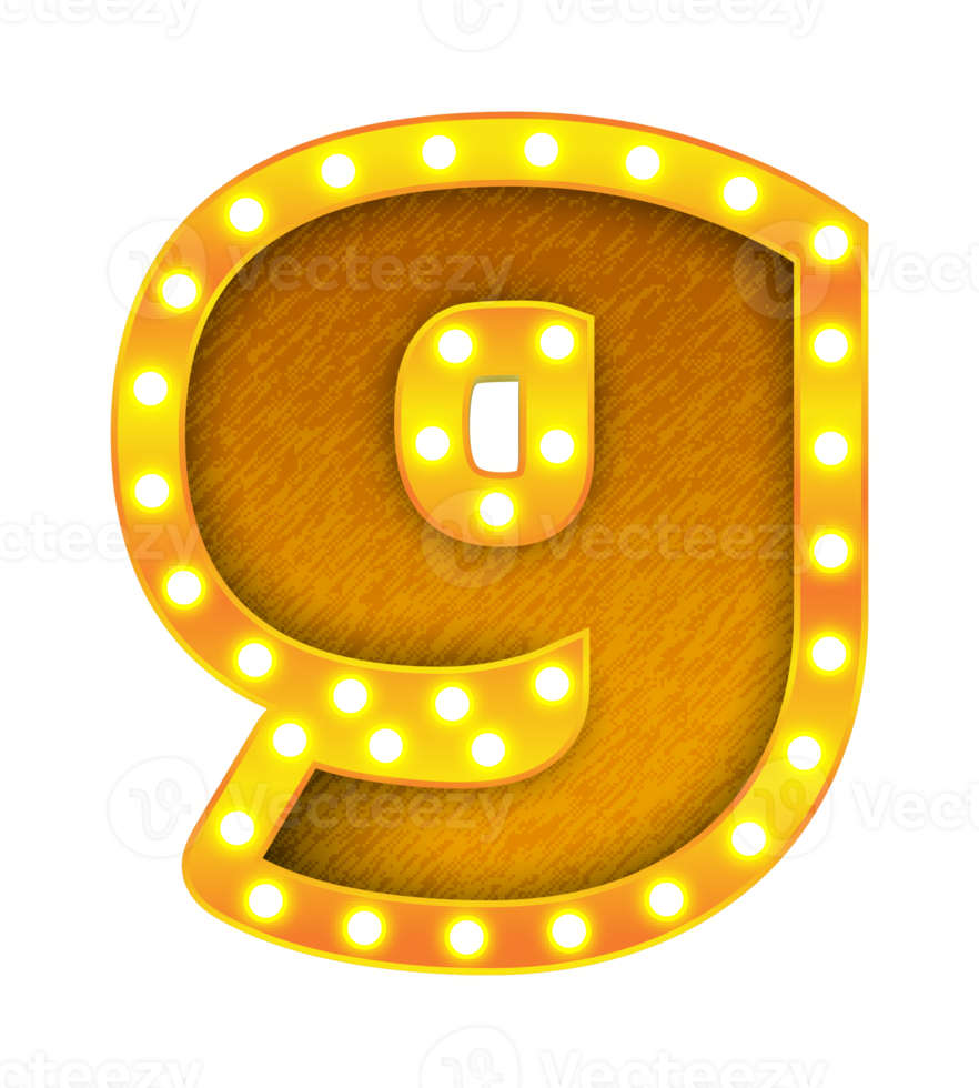 g retro cinema light bulb sign alphabet png