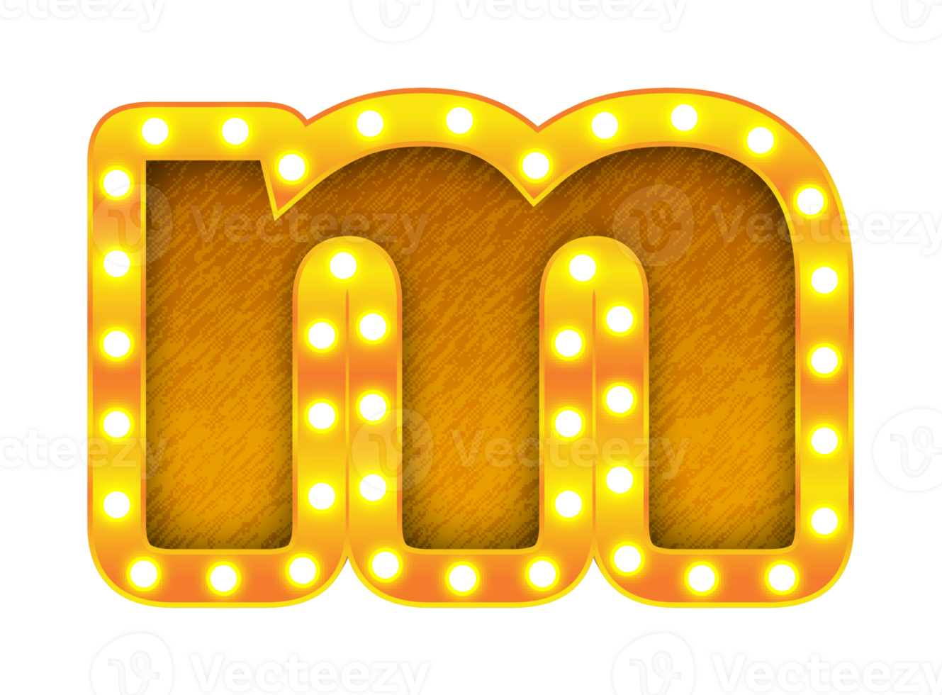 m retro cinema light bulb sign alphabet png