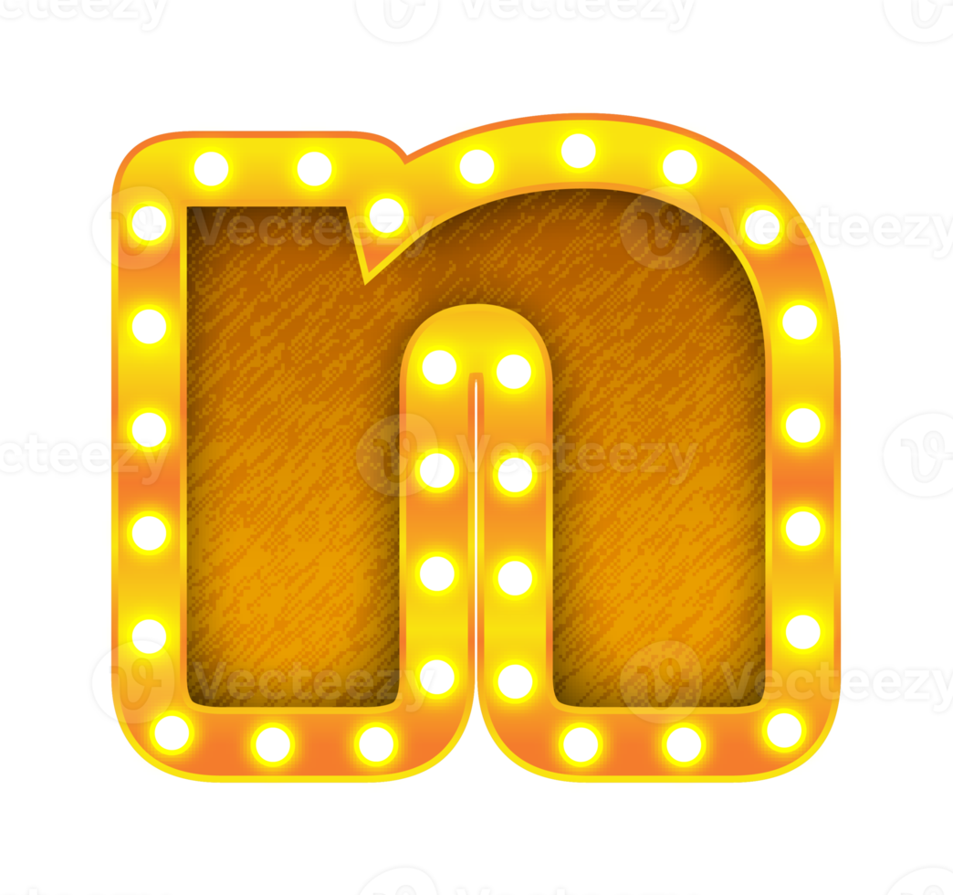 n retro cinema light bulb sign alphabet png