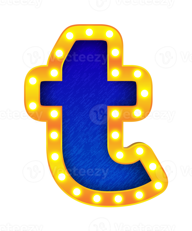 t retro cinema light bulb sign alphabet png
