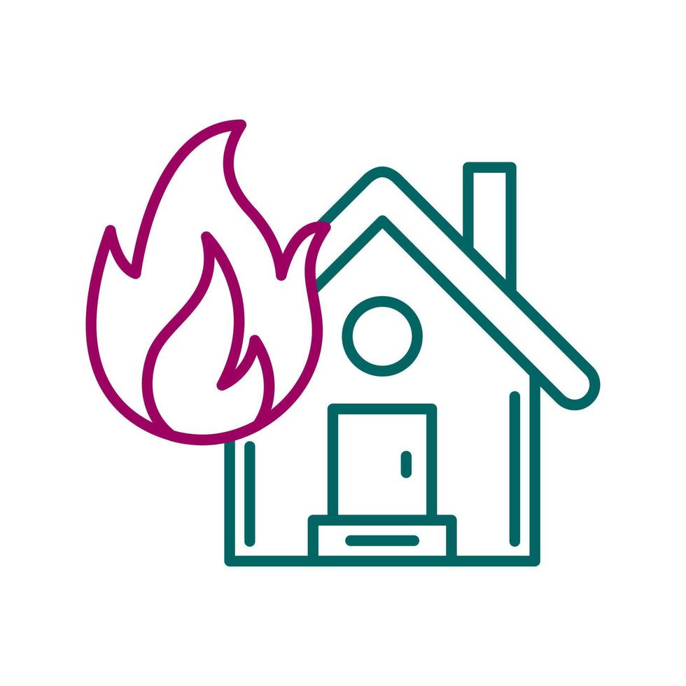 House On Fire Vector Icon