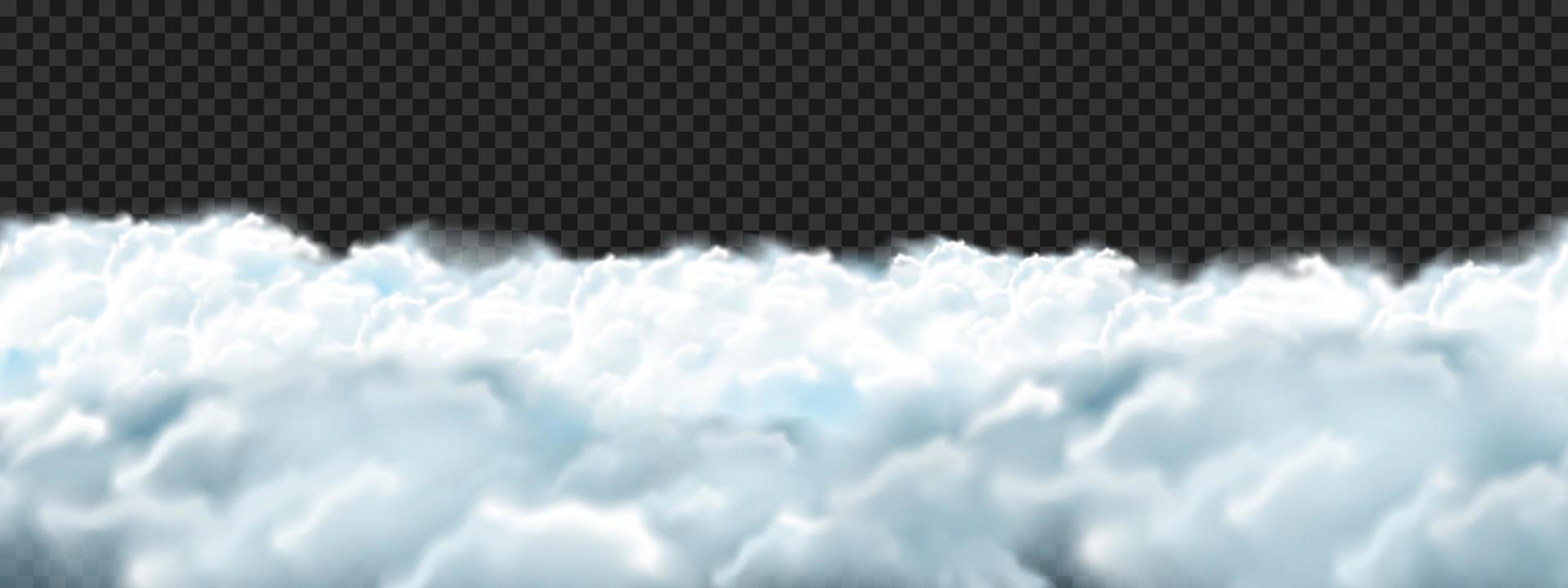 Realistic isolated cloud sky for template decoration covering on transparent vector