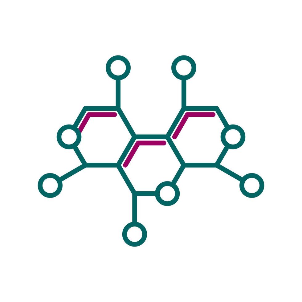 icono de vector de estructura de molécula