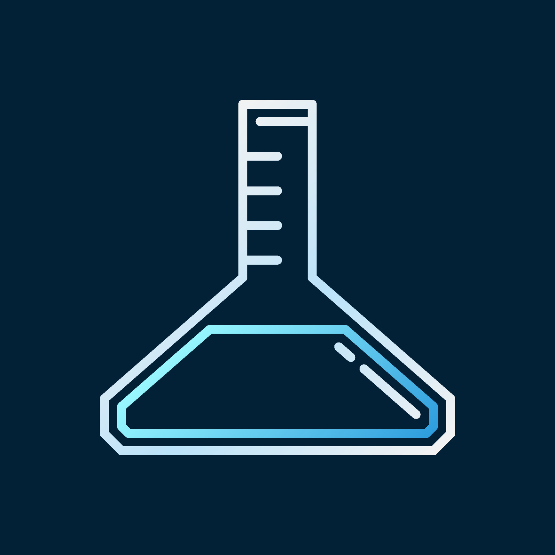 Erlenmeyer Flask vector concept colored outline icon or logo 13090855