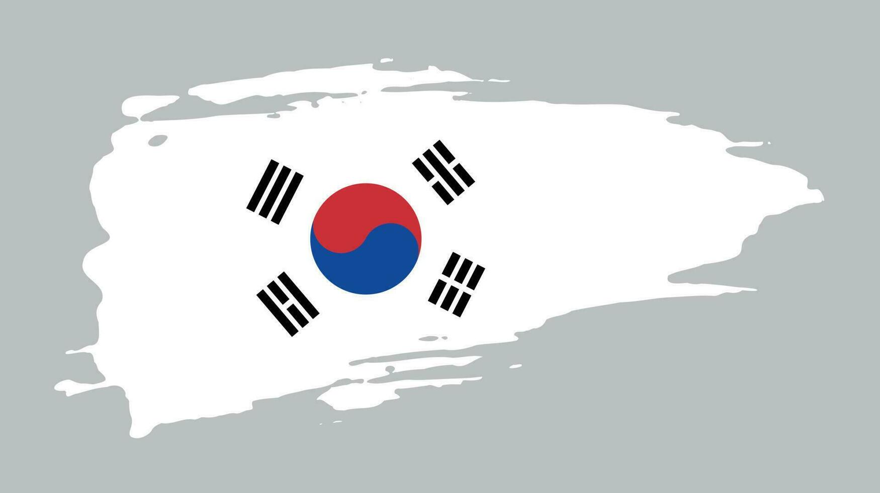 Vintage South Korea grungy flag vector