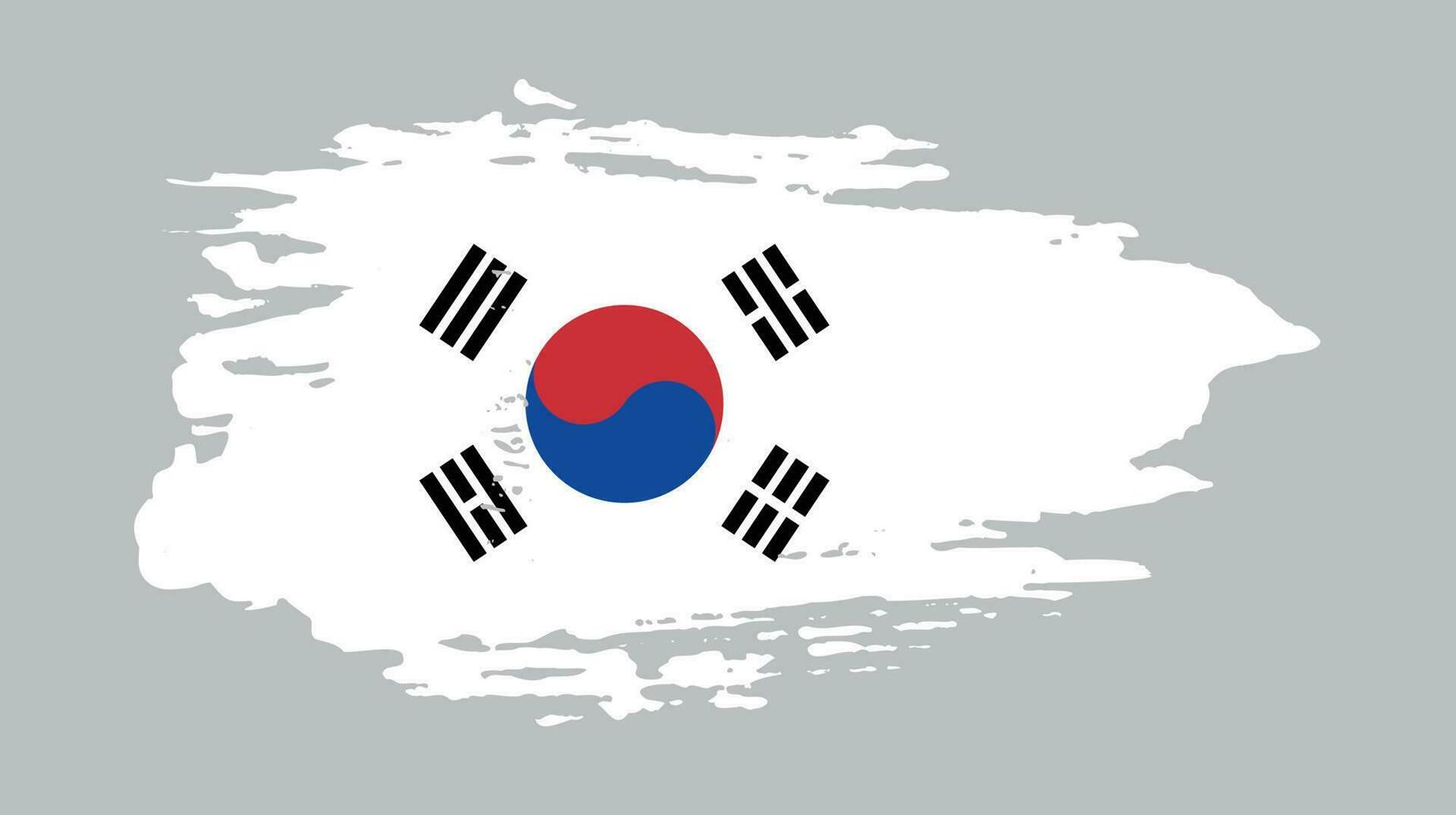 Grunge texture South Korea flag background vector