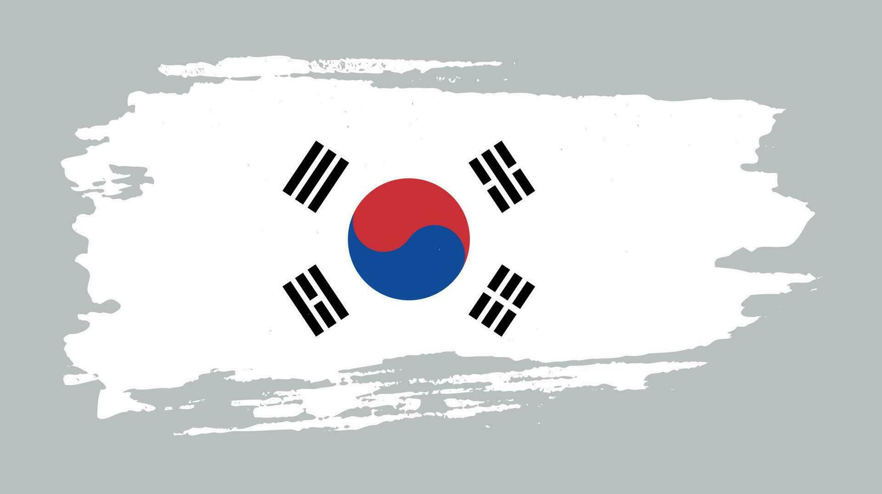 colorido, corea del sur, grunge, bandera vector