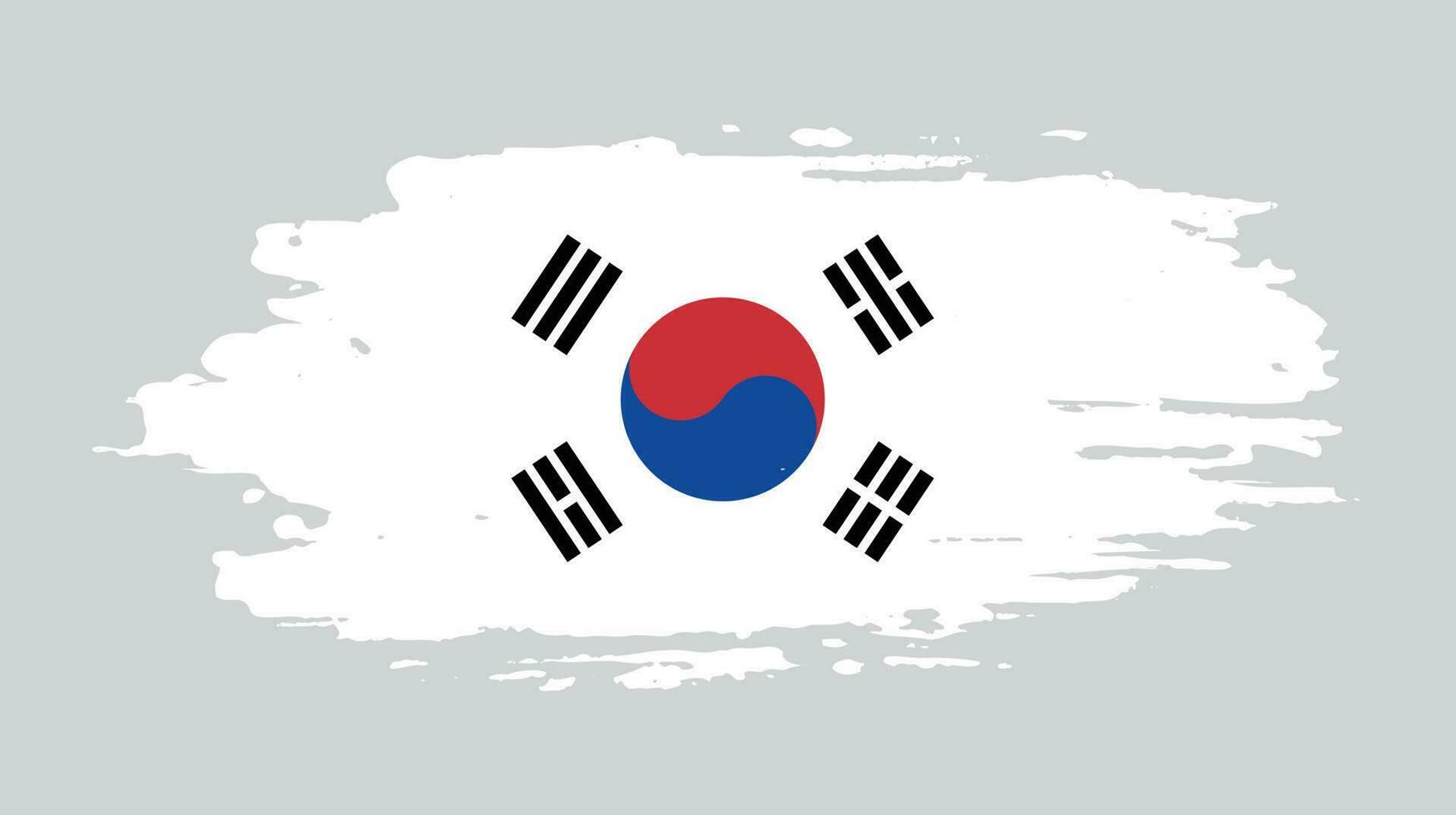 Faded grungy style South Korea flag vector