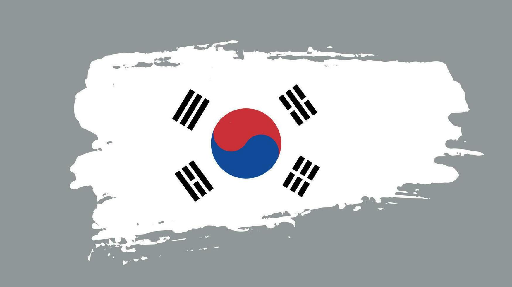 Colorful South Korea grunge flag vector