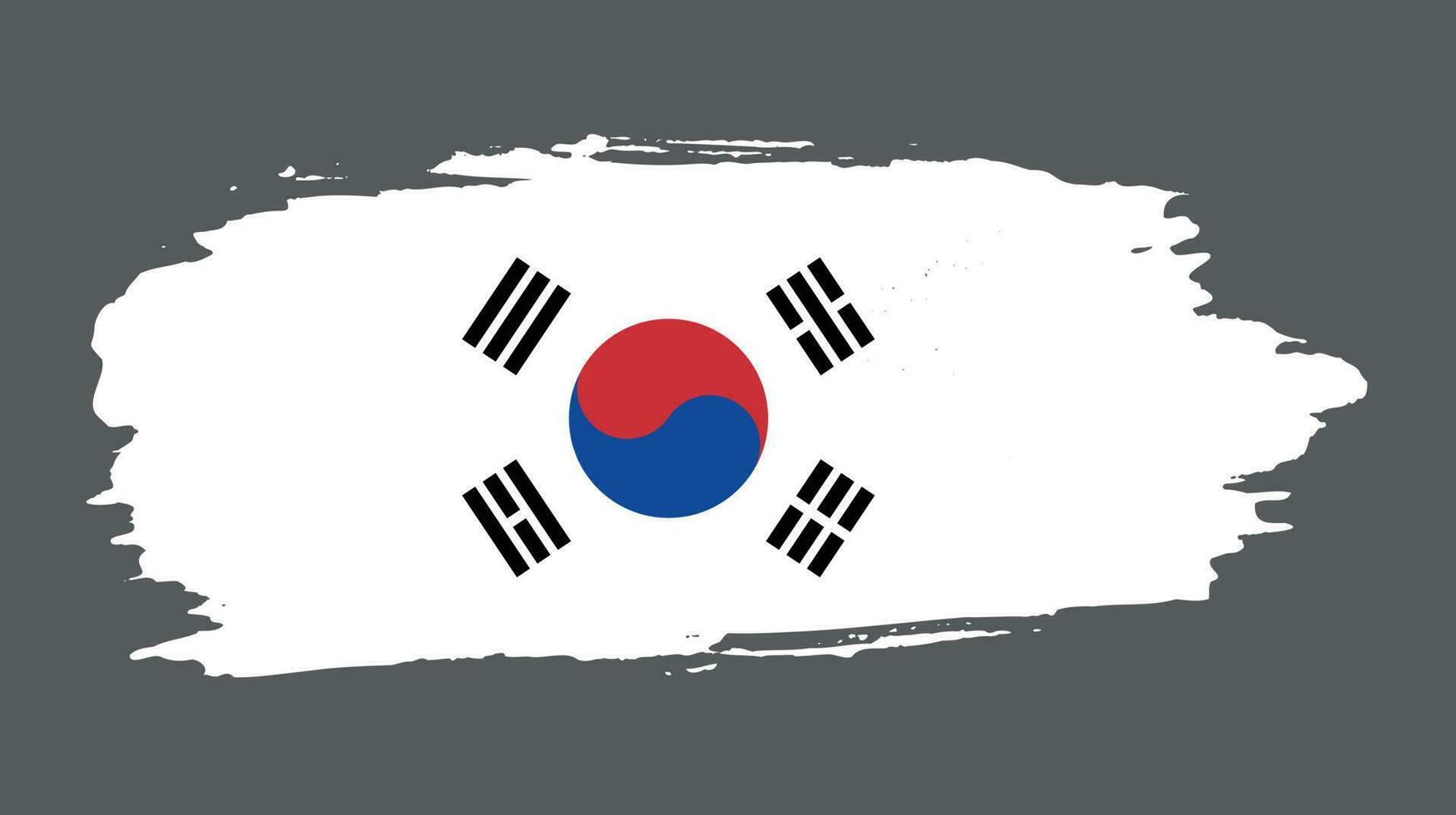 vector de bandera de país de efecto grunge de corea del sur