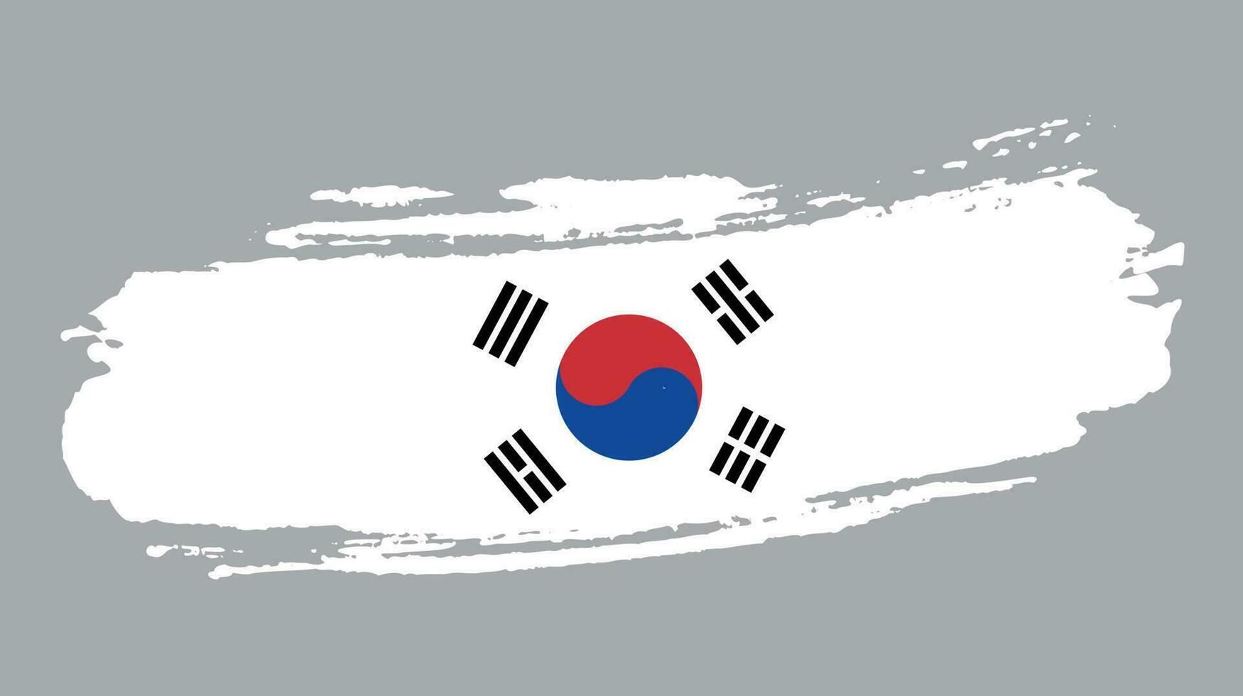 South Korea grunge texture abstract flag vector