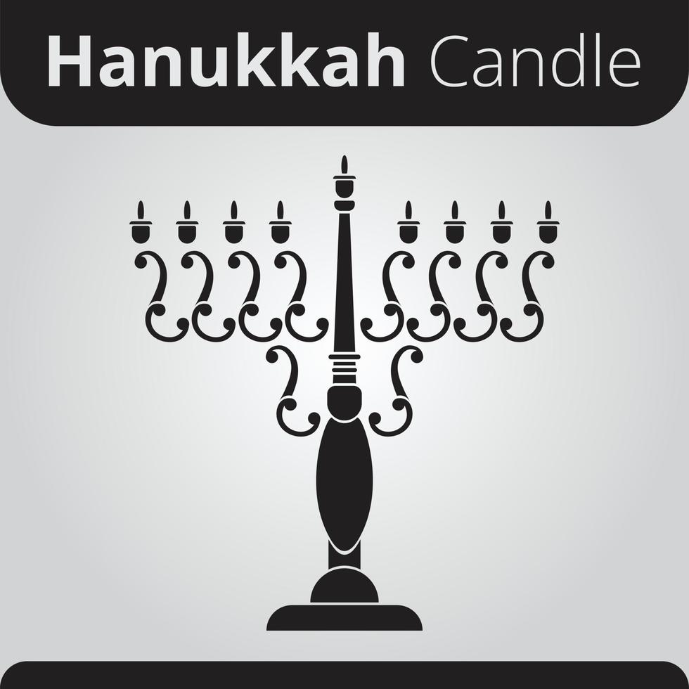 Hanukkah Candle Vector Icon Hanukkiah Festival of Lights