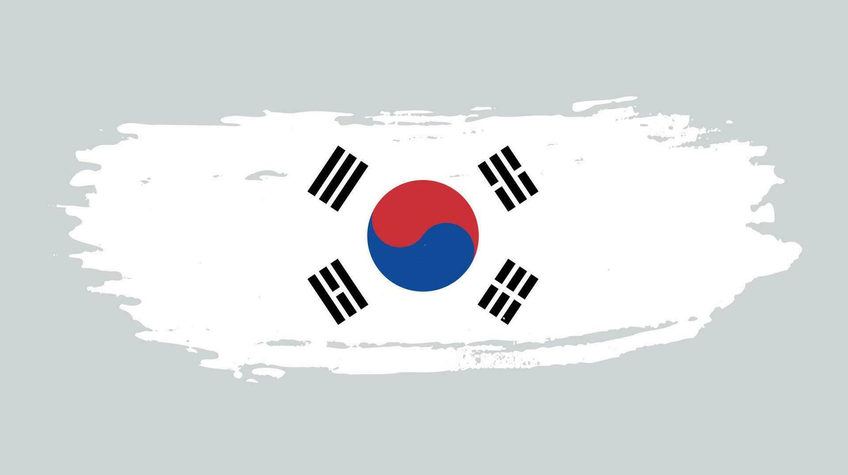 Distressed South Korea grungy style flag vector