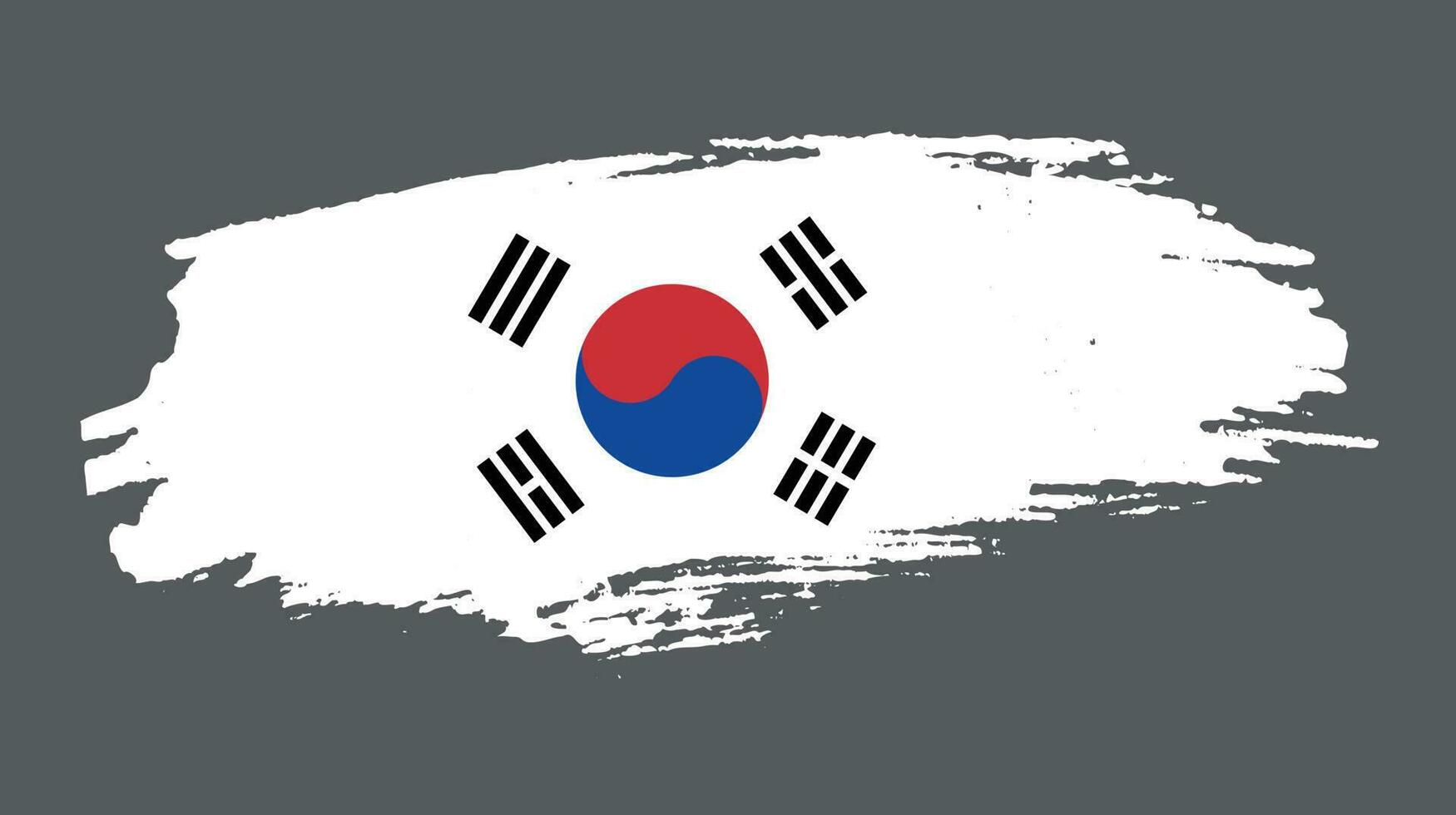 Faded distressed South Korea flag vector