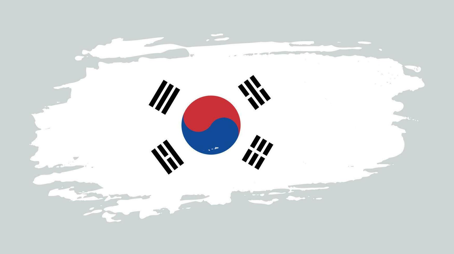 Abstract South Korea grunge flag vector