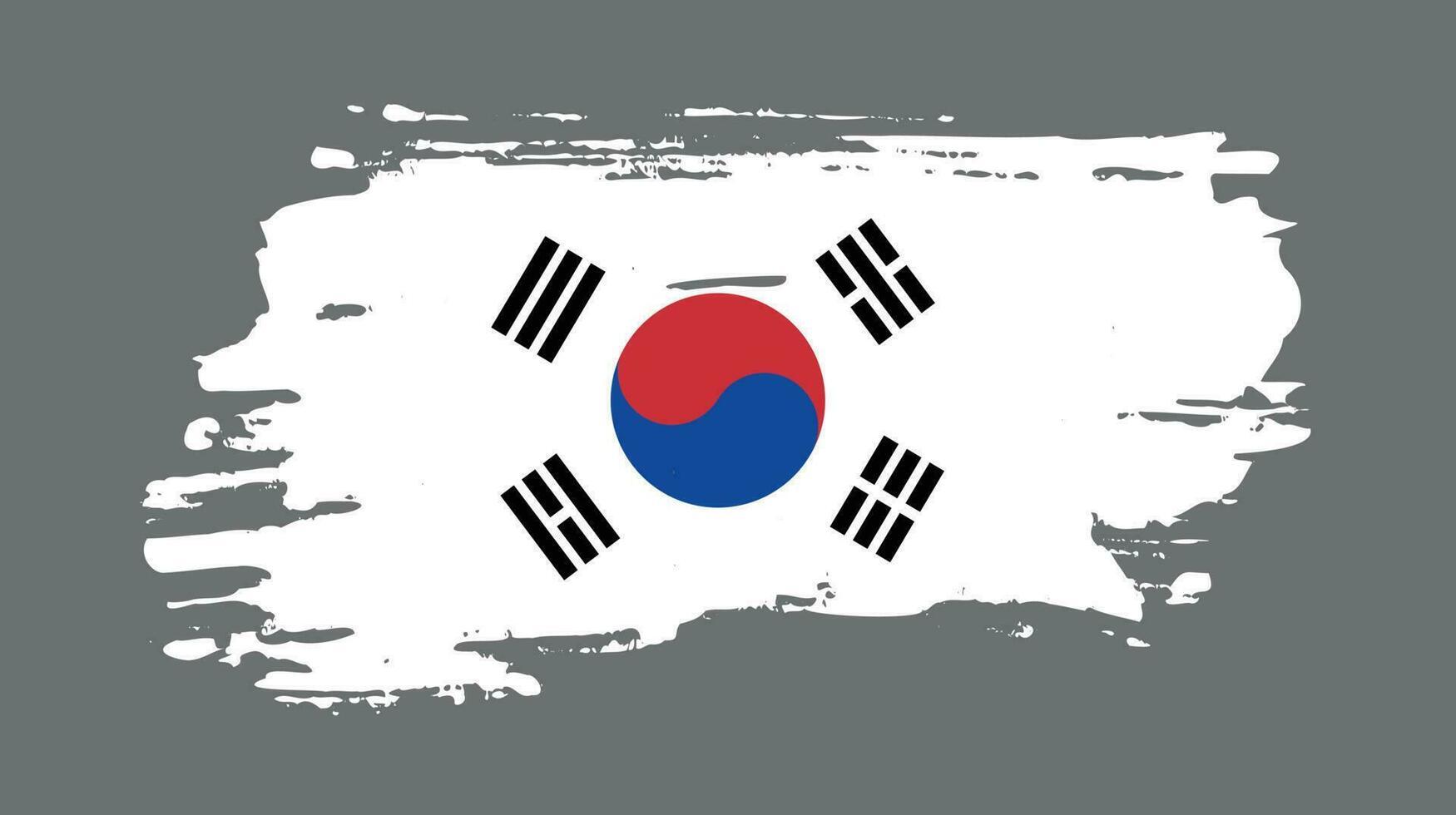 New South Korea faded grunge flag vector