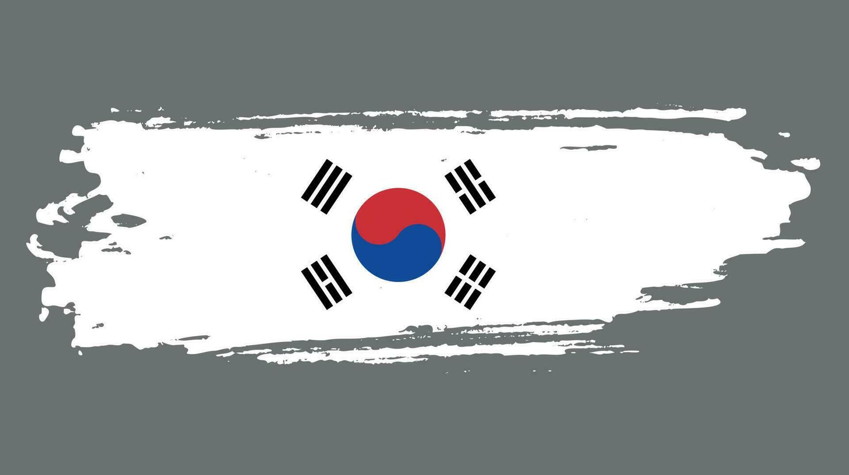 South Korea grunge texture flag vector