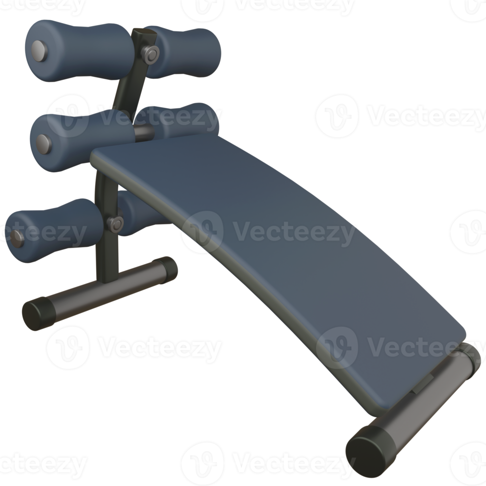 3d Abdominal Bench isolated object with high quality render png