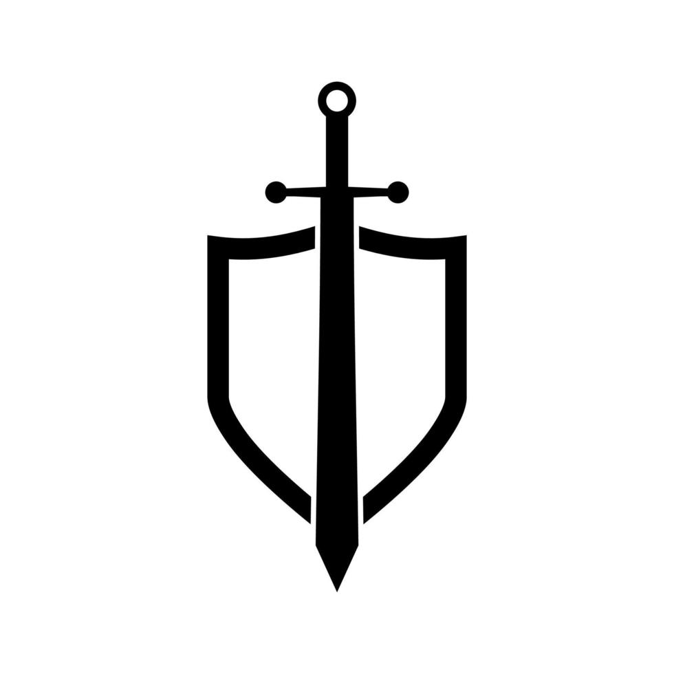 shield and sword icon vector
