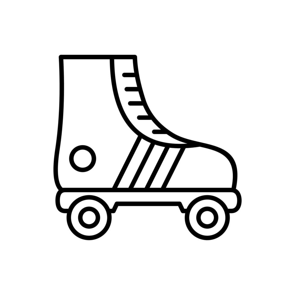 icono de contorno de patines vector