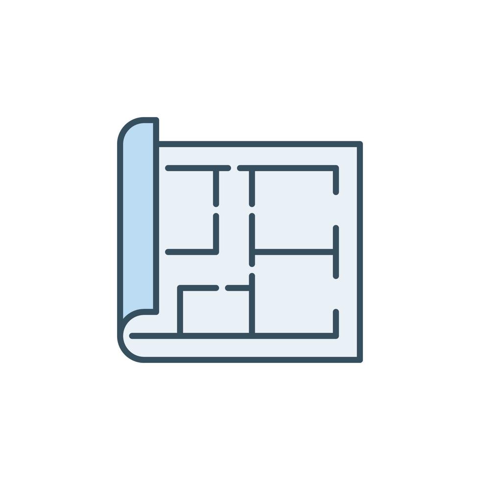 House Plan vector concept colored icon