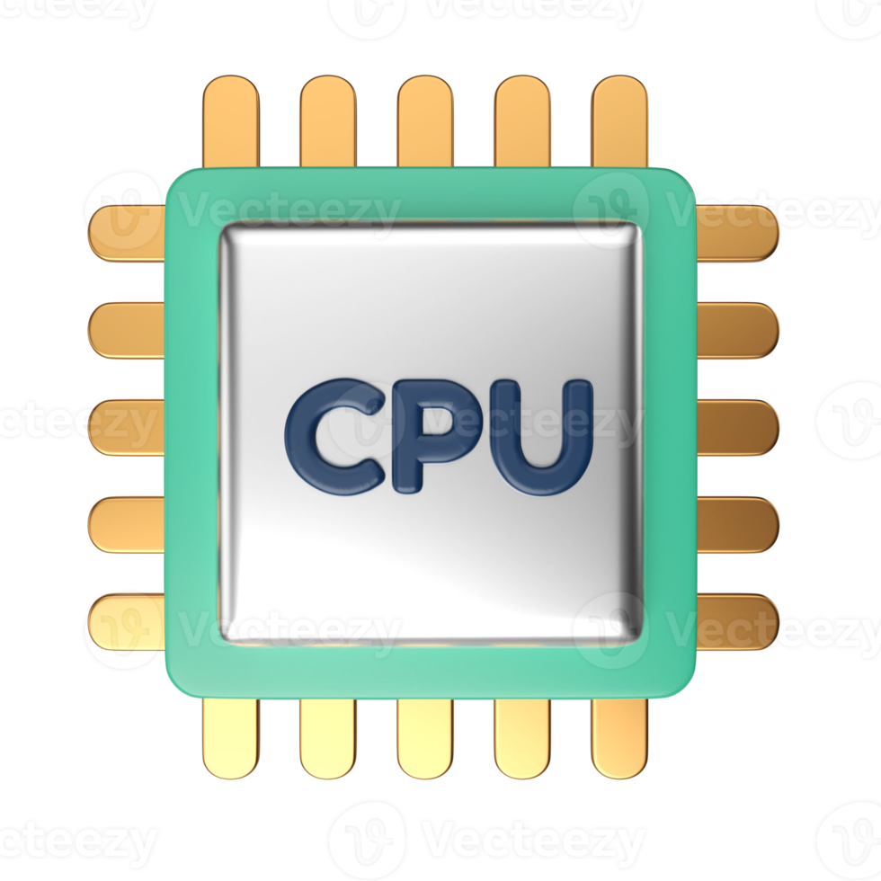 processor 3d illustration ikon png