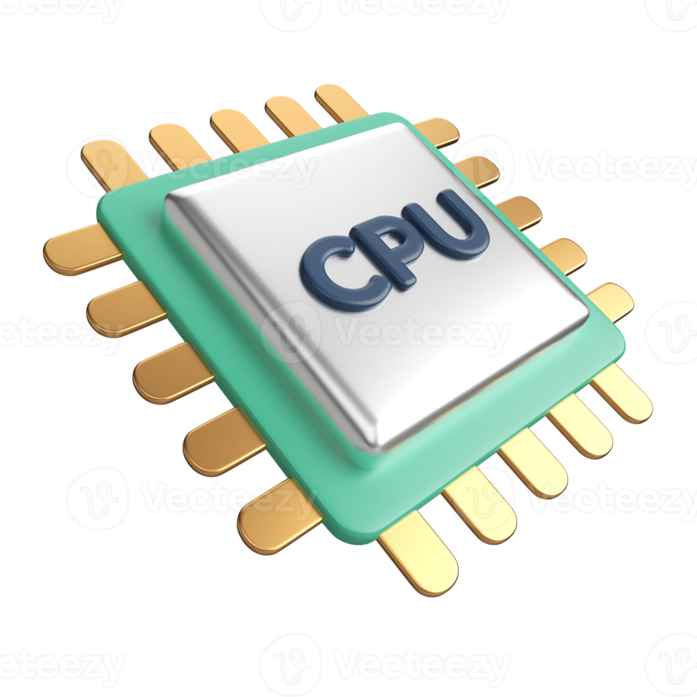 Processor 3D Illustration Icon png