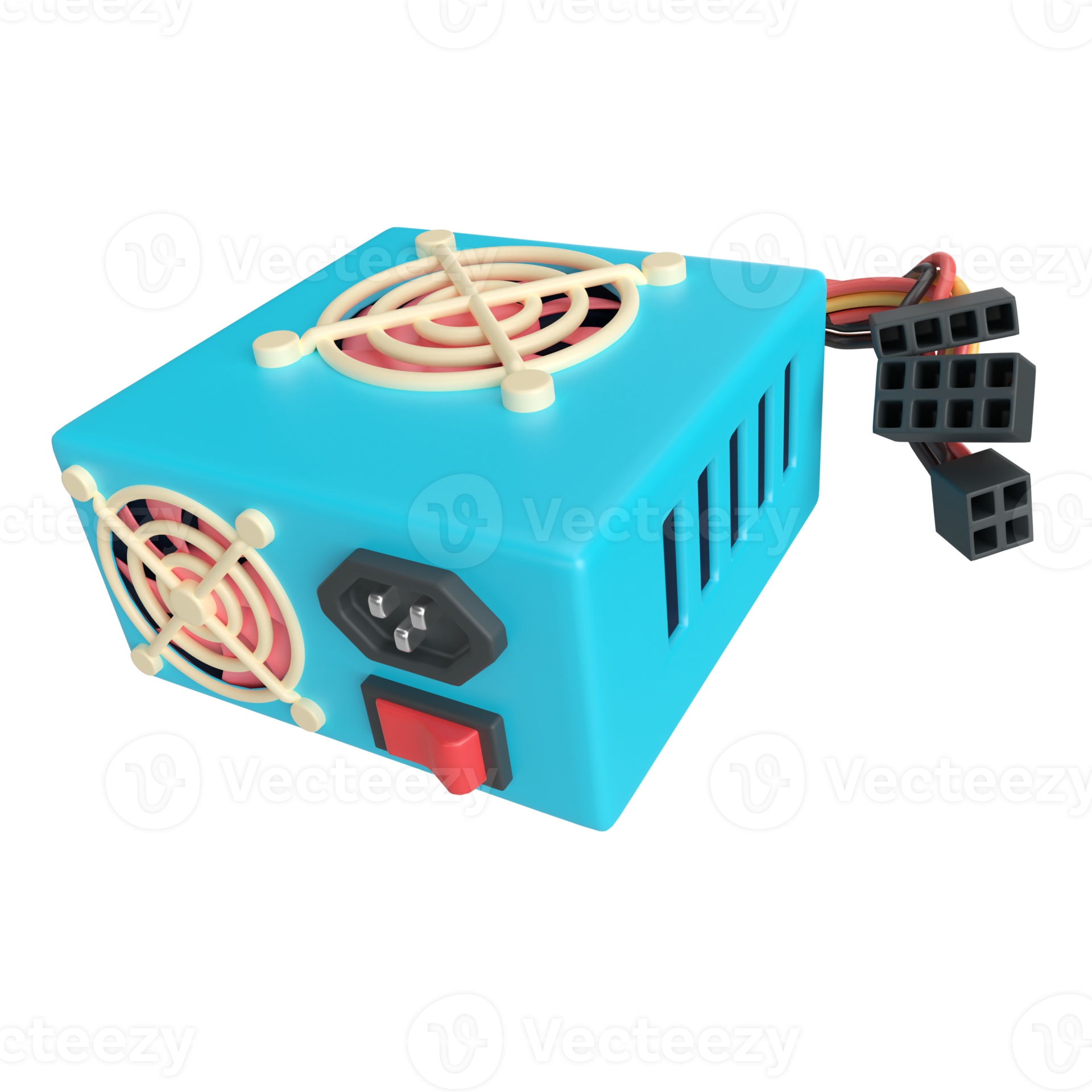 PC Power Supply 3D Illustration Icon 13091381 PNG schematic-diagram-power-supply-atx-iot-wiring-diagram