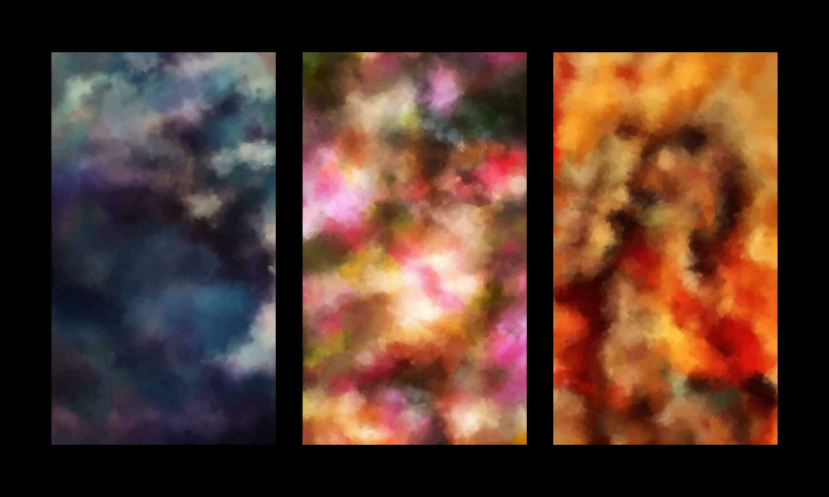 Set colorful watercolor background, abstract colors, free stock vector