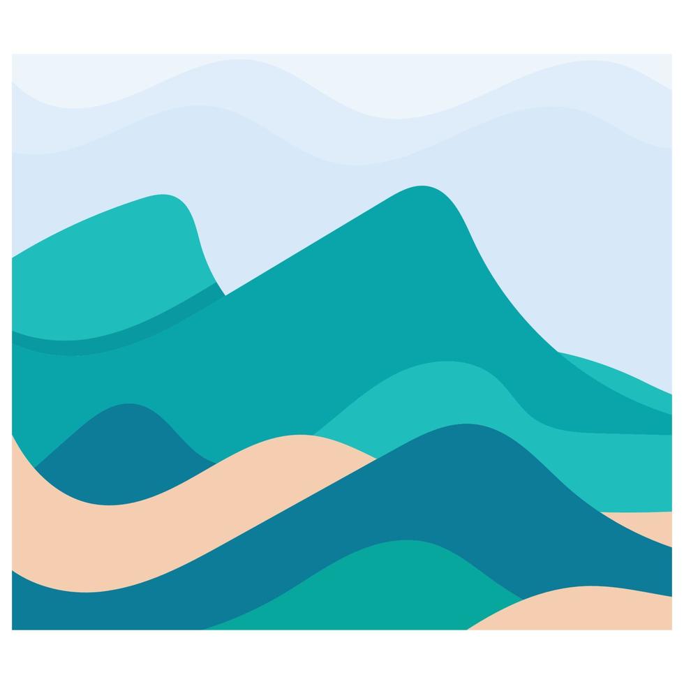 Mountain Landscape design nature illustration Image concept vector