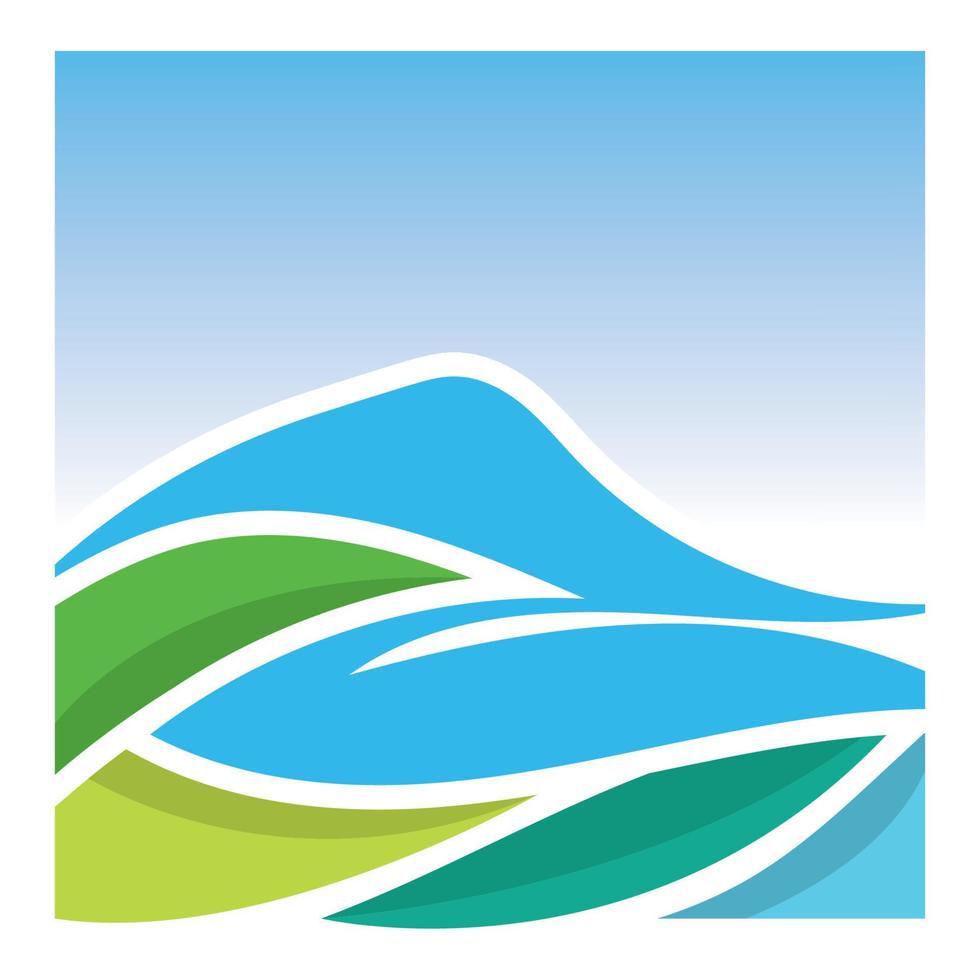 Mountain Landscape design nature illustration Image concept vector