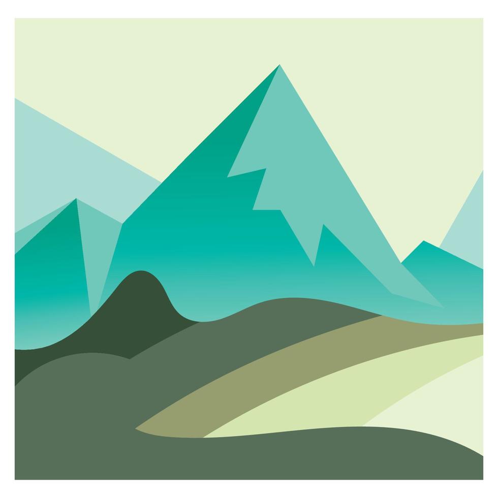 Mountain Landscape design nature illustration Image concept vector