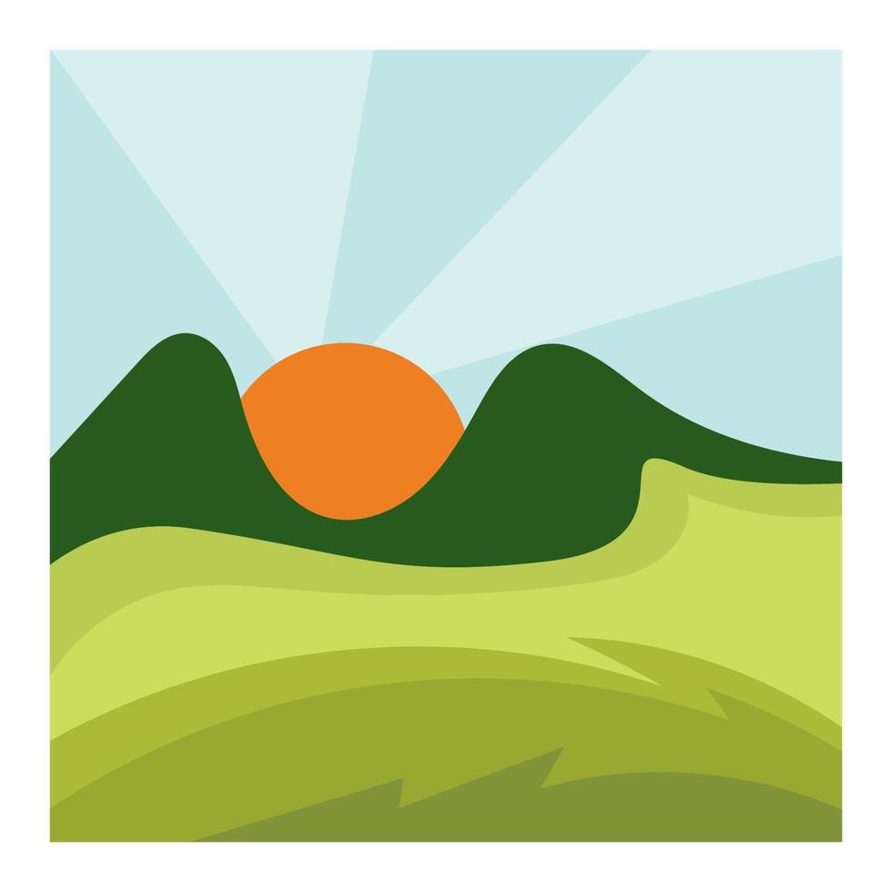 Mountain Landscape design nature illustration Image concept vector