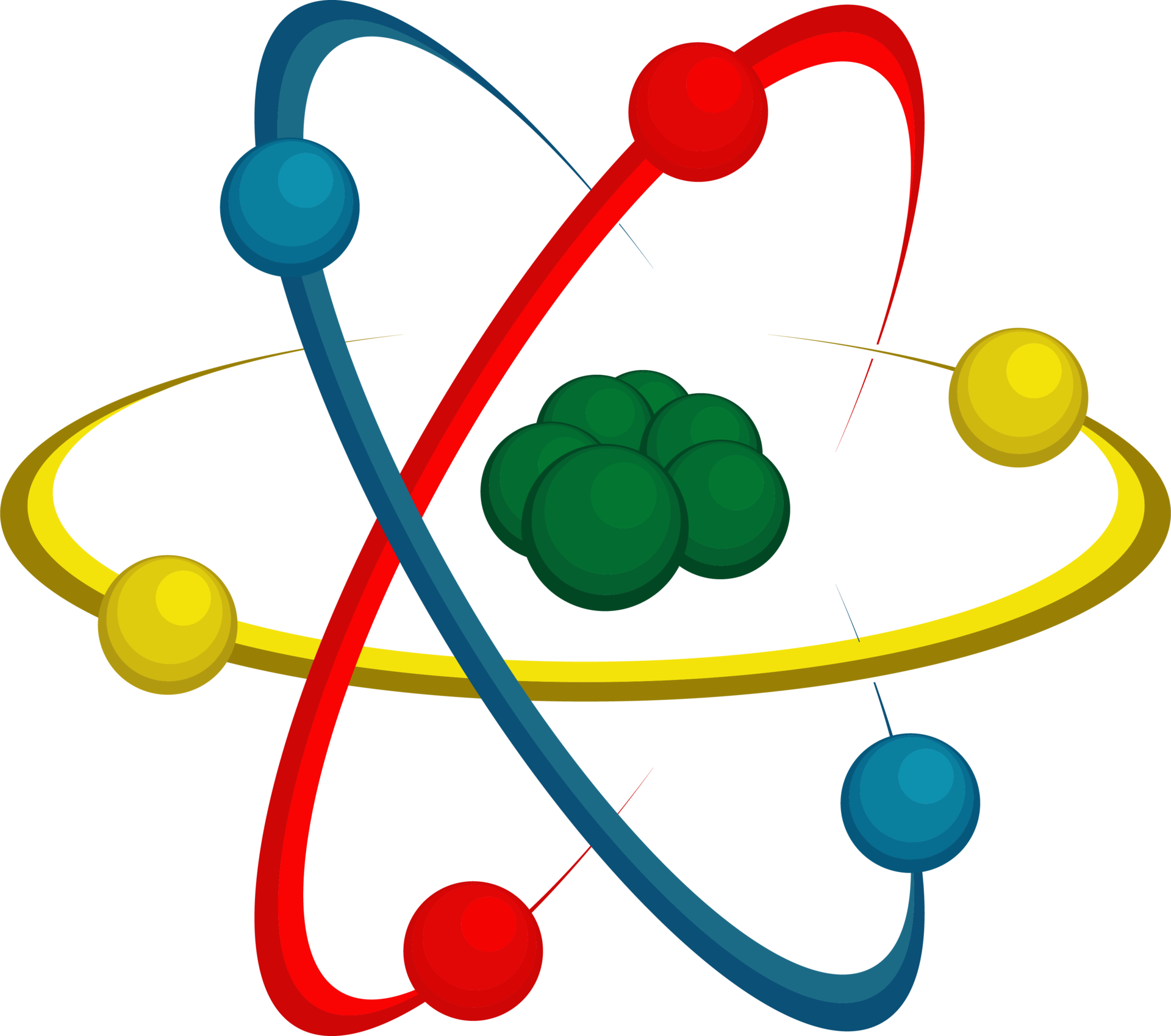 The chemical structure of an atom in simplified diagram 13091470 png