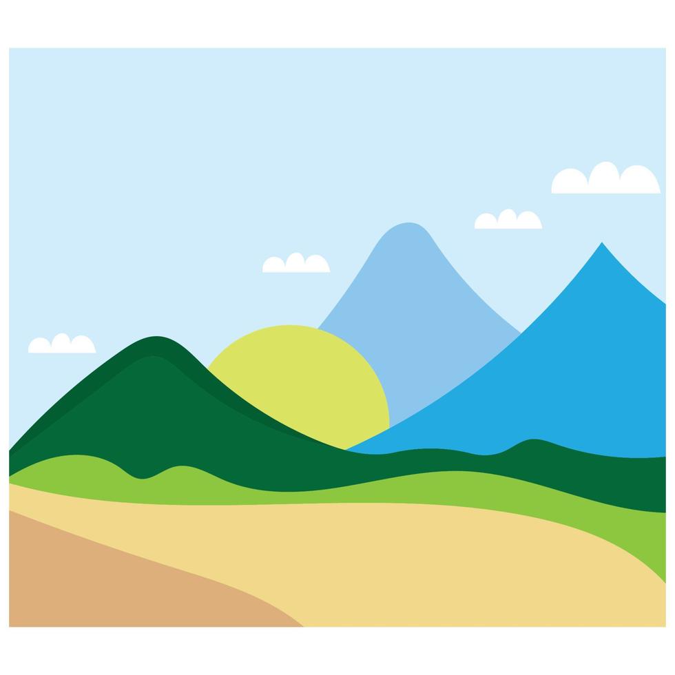 Mountain Landscape design nature illustration Image concept vector