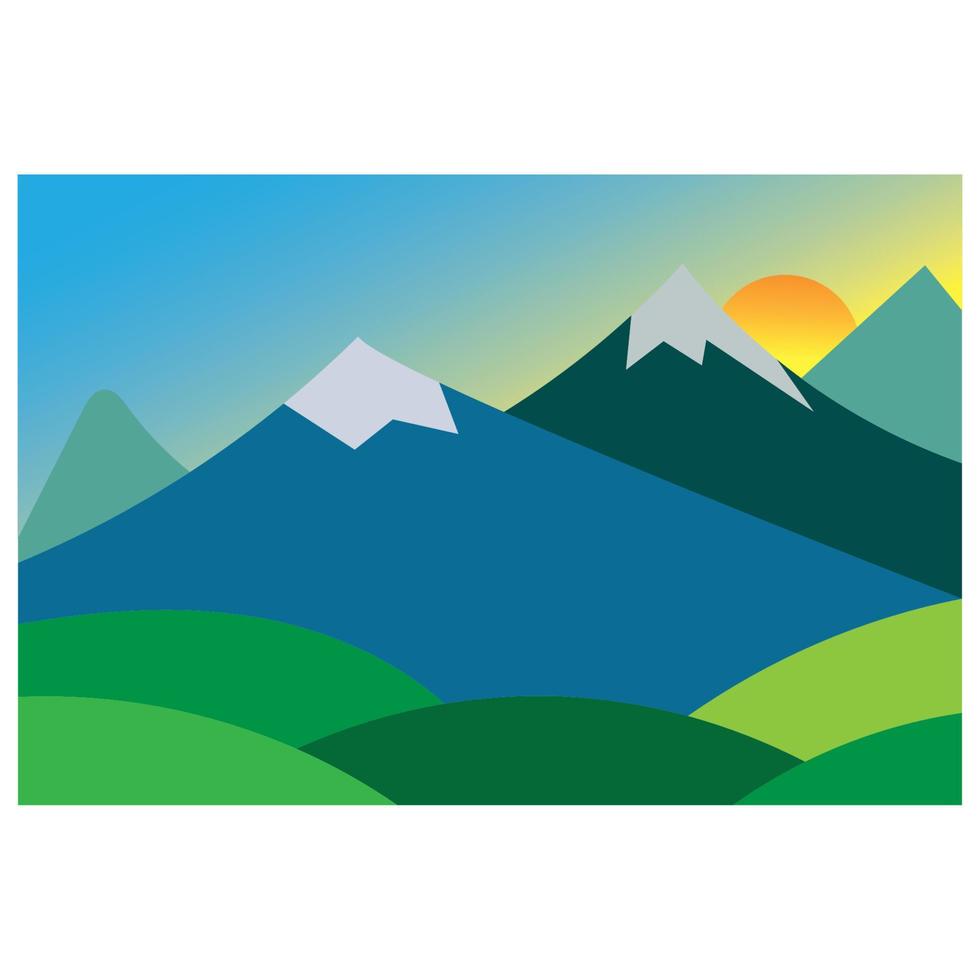 Mountain Landscape design nature illustration Image concept vector