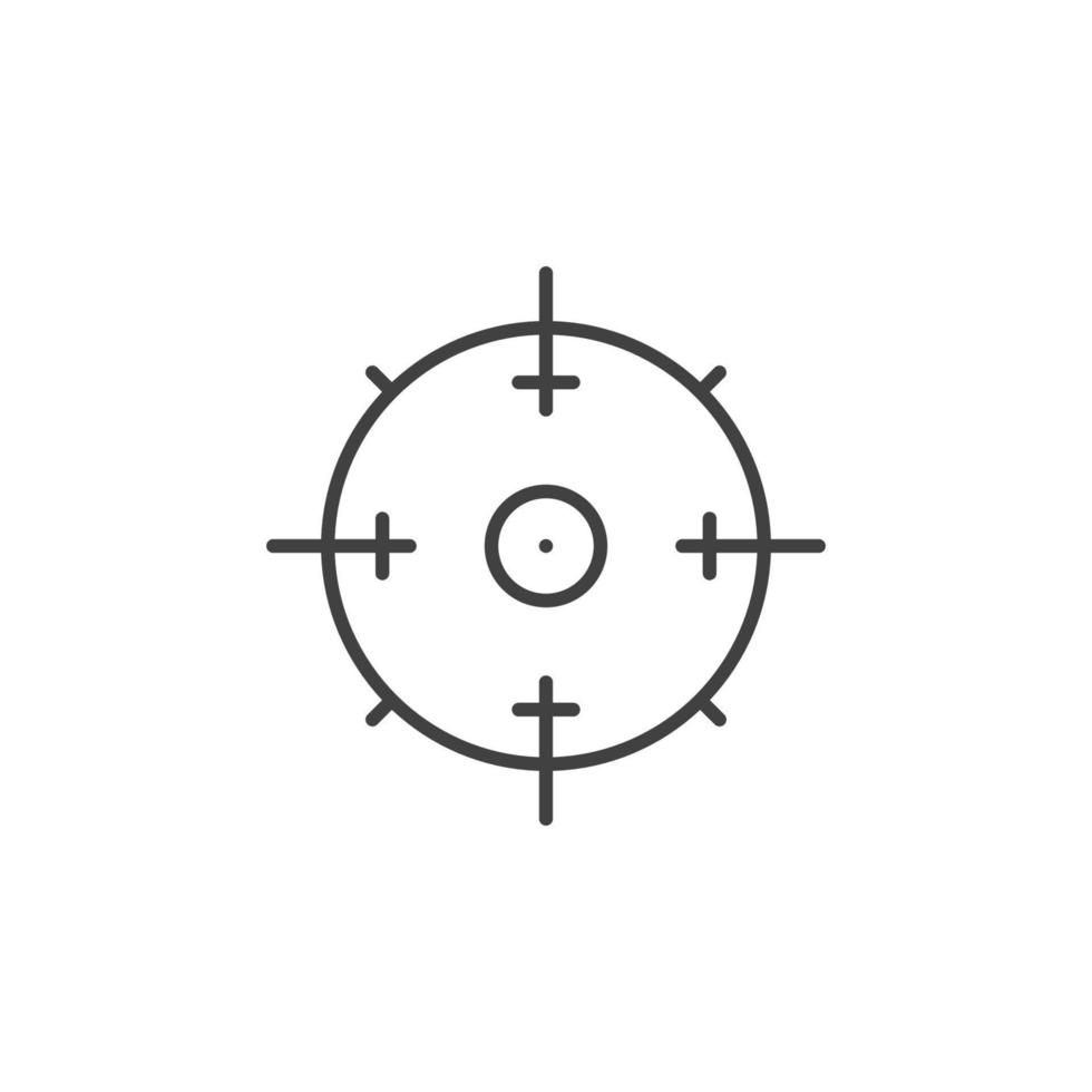 Aim vector concept minimal icon in thin line style